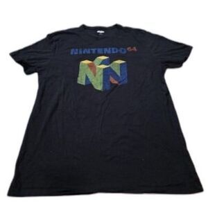 Nintendo 64 N64 Navy Blue T-Shirt Old Navy Men’s Large Retro Gaming Tee